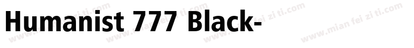 Humanist 777 Black字体转换